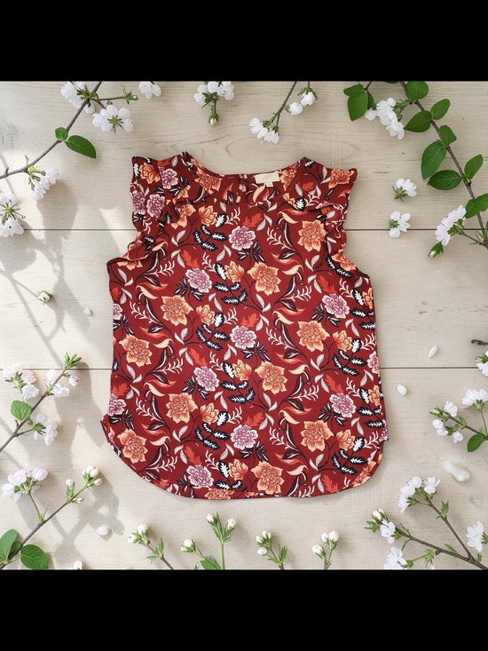 LOFT Tops - LOFT Outlet Red Floral Print Women’s Top